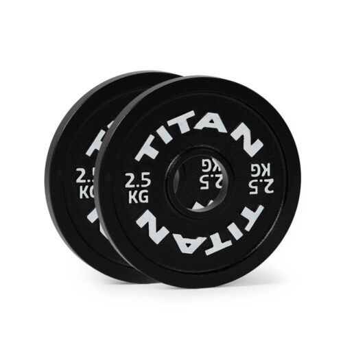 Titan Fitness 2.5 KG Olympic Calibrated Steel Powerlifting Plates, Pair