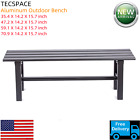 Ginkman 4 Sizes Black Aluminum Outdoor Bench for Park Garden,Patio and Lounge