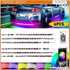 RGB Car Strip Light 6PCS Music Dreamcolor Chasing Bluetooth Waterproof Underglow