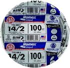 Simpull Solid Indoor 14/2 W/G NMB Cable 100ft Coil Romex Type Building Wire