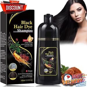 Natural Black Hair Dye Shampoo for Women Magic Instant 3 in 1 Hair Color Shampoo