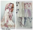 POLYESTER Flower Print Jersey Scarf Hijab Head cover Rectangle Shape 160 x 60cm