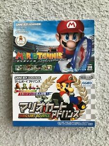 Lot Super Mario KART TENNIS GameBoy Advance GBA Japan CIB NTSC-J