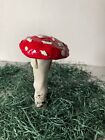 Red Fly Agaric Clay Mushroom (Large) Handmade, perfect for pots or fairy garden