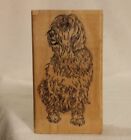Stamp Cabana Shaggy Dog Briard Rectangle Mounted Rubber Stamp D22-2N