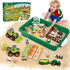 38pcs Play Sand Farm Animal Toys Sensory Bins For Toddlers With 2.2lb Magic Sand
