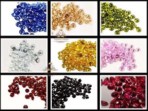 09 Colors Natural Certified Faceted cubic zirconia MM Size Zircon Loose Gemstone