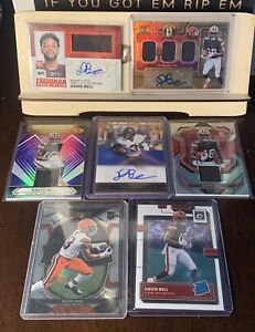 David Bell Lot (7) RPA, Auto, Patch, SP, Rookie, Purdue/Cleveland Browns!!!