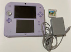 USED Nintendo 2DS LAVENDER PURPLE Game Console only FTR-001 with AC adapter