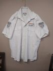 GardaWorld Security Uniform Men's Short Sleeve Shirt White USED Size 18-18.5