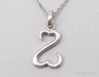 Vintage JWBR Open Hearts Sterling Silver Chain Necklace - 16
