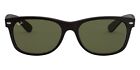 Ray-Ban New Wayfarer RB2132F Men Women Sunglasses Rubber Black Frame G-15 Green