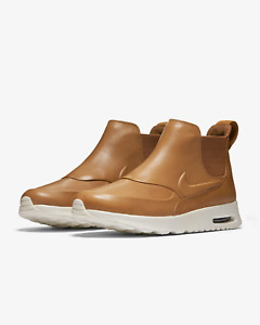 NIB Nike Women’s Size 7.5 Air Max Thea Mid Brown Sail Leather Sneaker 859550-200