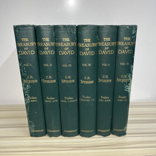 The Treasury of David - C.H. Spurgeon - VTG 1950 Complete 6 Volume Set