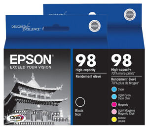 Epson 98 T098 Ink 6-Pack GENUINE for Artisan 700 710 725 730 800 810 835 387