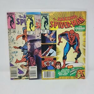 Amazing Spider-Man #259 #260 #262 Marvel Comic Book NEWSSTAND Lot