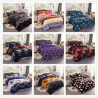 3 Piece Sherpa Blanket Borrego Comforter Set Reversible Queen King Cal King Size
