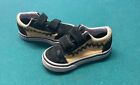 Vans Charlie Brown Peanuts Shoes Size Toddler 5 Black w/ Vel Cro Great Condition