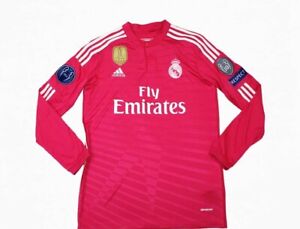 Real Madrid 2014-15 Pink Away UCL Ronaldo #7 Long Sleeve Jersey