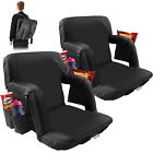 SLSY 2 Packs Stadium Seat for Bleacher Bleacher Seat with Back Support Armrest