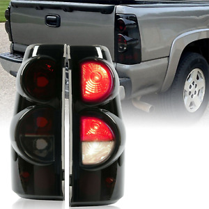 Tail Lights Pair Lamps Black Smoke For Chevy Silverado 1500 2500 3500 1999-2006 (For: 2000 Chevrolet Silverado 1500)