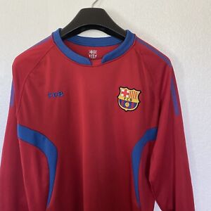 FCB Fotbol Club Barcelona Soccer Men’s Long Sleeve Jersey w/Elbow Patches  Sz L