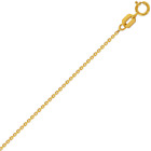 Cable Link Chain Necklace 1 - 1.5 mm Chain For Men Women 14K Solid Gold 16