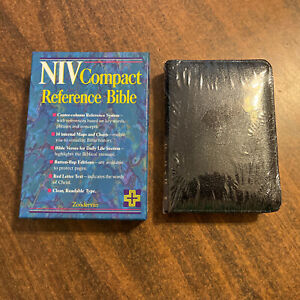Sealed* NIV 1984 Bible Compact Reference - Black Bonded Leather - OOP 84