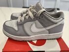 Nike Dunk Low Two Toned Grey Size 11.5C Wolf Grey Pre School Pre Owned DH9756