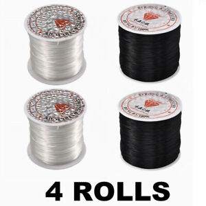 4 Rolls Beading Elastic Cord String Strong Stretchy Crystal Thread Bracelet DIY