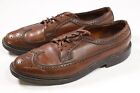 Florsheim Imperial 93602 Dress Shoes Men's 10 C Brown Brogue Leather Wing Tip