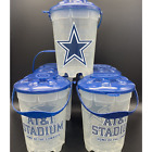 Lot of 5 - Dallas Cowboys AT&T Stadium Popcorn Souvenir Cup. Beach Toy with lids