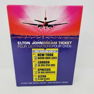 Elton John Dream Ticket Live Concert Music 70+ songs 4 DVDs Booklet NY London +