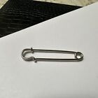 Silver Tone Jumbo Safety Pin Style Brooch Pin