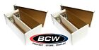 2 BCW Graded Card Shoe Storage Box New Cardboard Lid PSA Beckett & Trading Slab