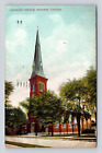 Antique Old Postcard CATHOLIC CHURCH WINDSOR CANADA cancel 1908 Ontario