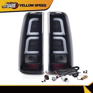 Fit For 1999-2006 Chevy Silverado LED Tail Lights Lamps Left+Right Black Smoke (For: 2000 Chevrolet Silverado 1500)