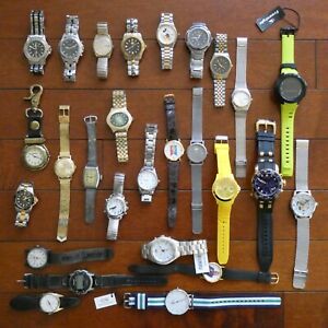 Large Lot of Vintage & Contemporary Men's Mechanical & Quartz Wristwatches