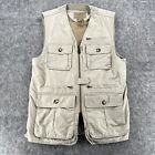 LL Bean Mens Beige Outdoors Fishing Utility Vest Size S