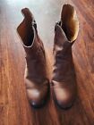 J.D. FISK  BOOTS SHORT SIDE ZIP  IN BROWN SIZE 12 USED