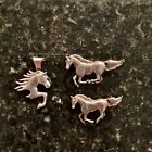 Lot Sterling Silver Horse Pendant And Brooch