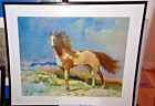 VINTAGE Framed Beautiful Horse Lithograph Robert Wesley Amick 'Freedom' Litho🐴