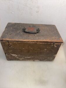 Old Antique Vintage Wood Box, 12” X 6 1/2” X 7”