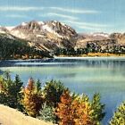 Vintage Mono County, CA Linen Postcard June Lake High Sierra Mts. California UNP