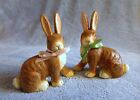 *Set of 2* BETHANY LOWE Brown EASTER BUNNY Figurines! *NEW! Perfect Condition!*