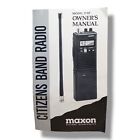 Maxon Citizens Band Radio CB Model 27-SP  owner's manual instructions only