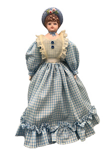 Vintage Porcelain Dressed Doll 16 Inches, C.P.D.C. 1981