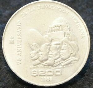 1985 MEXICO $200 Peso, Pancho villa commemorative coin