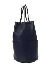 J & M Davidson drawstring type tote bag leather NVY plain navy Inner dirt with f