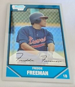 2007 Bowman Draft Chrome Freddie Freeman BDPP12 1st Bowman Card Braves Dodgers